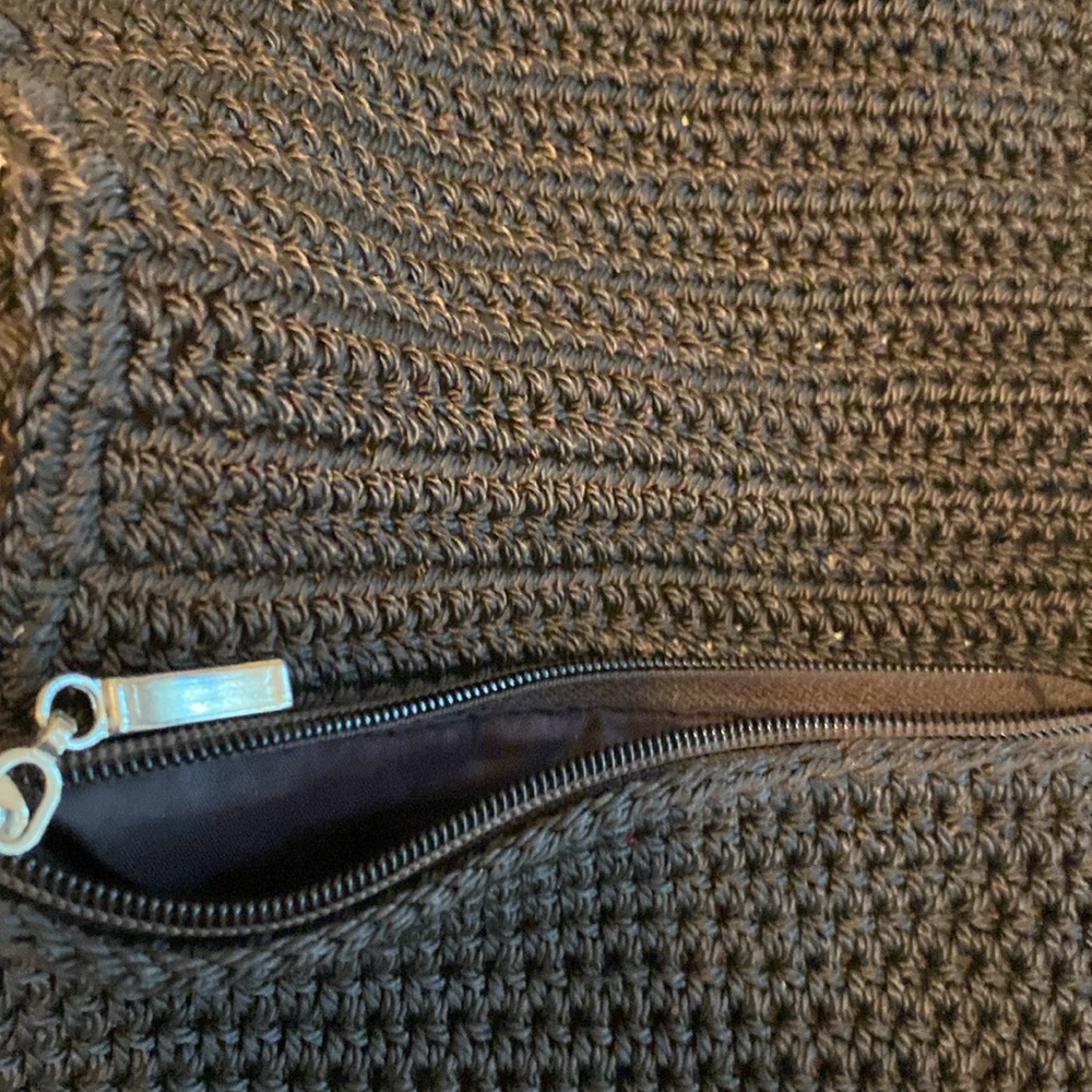 Small dark brown crocheted bag - Picture 3 of 5